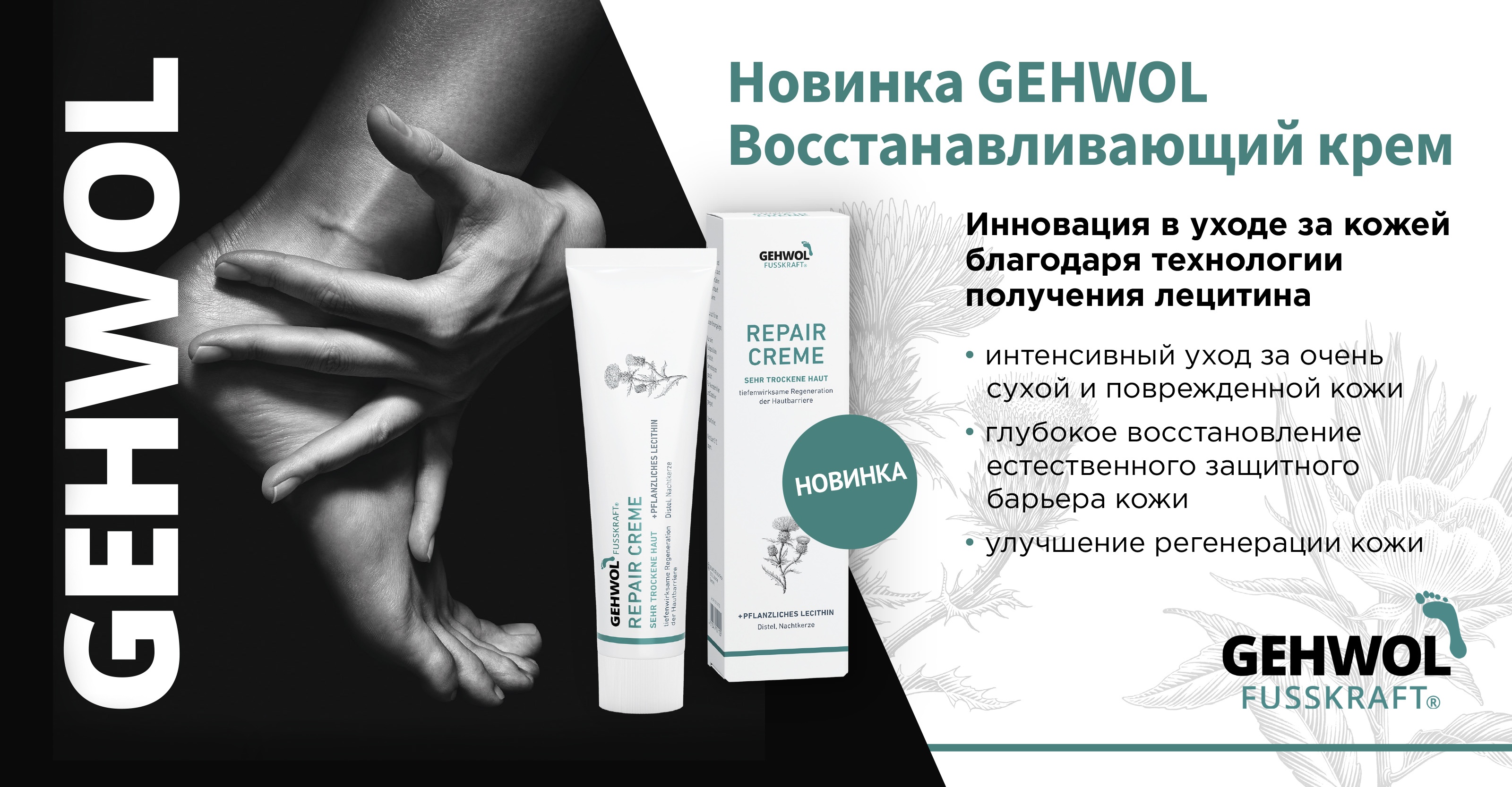 GEHWOL представляет новое поколение средств для интенсивного восстанавливающего ухода.